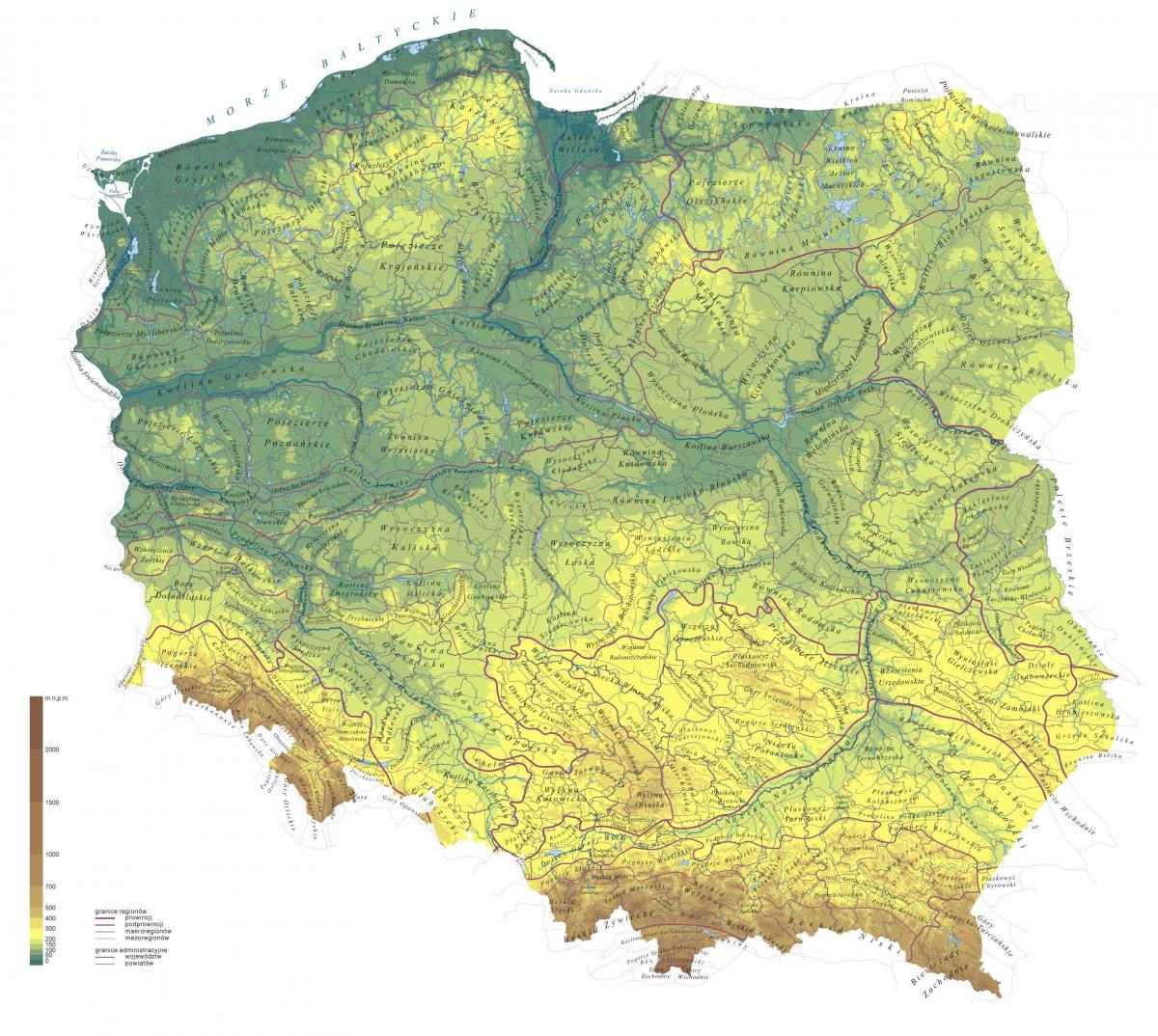 波兰地形图