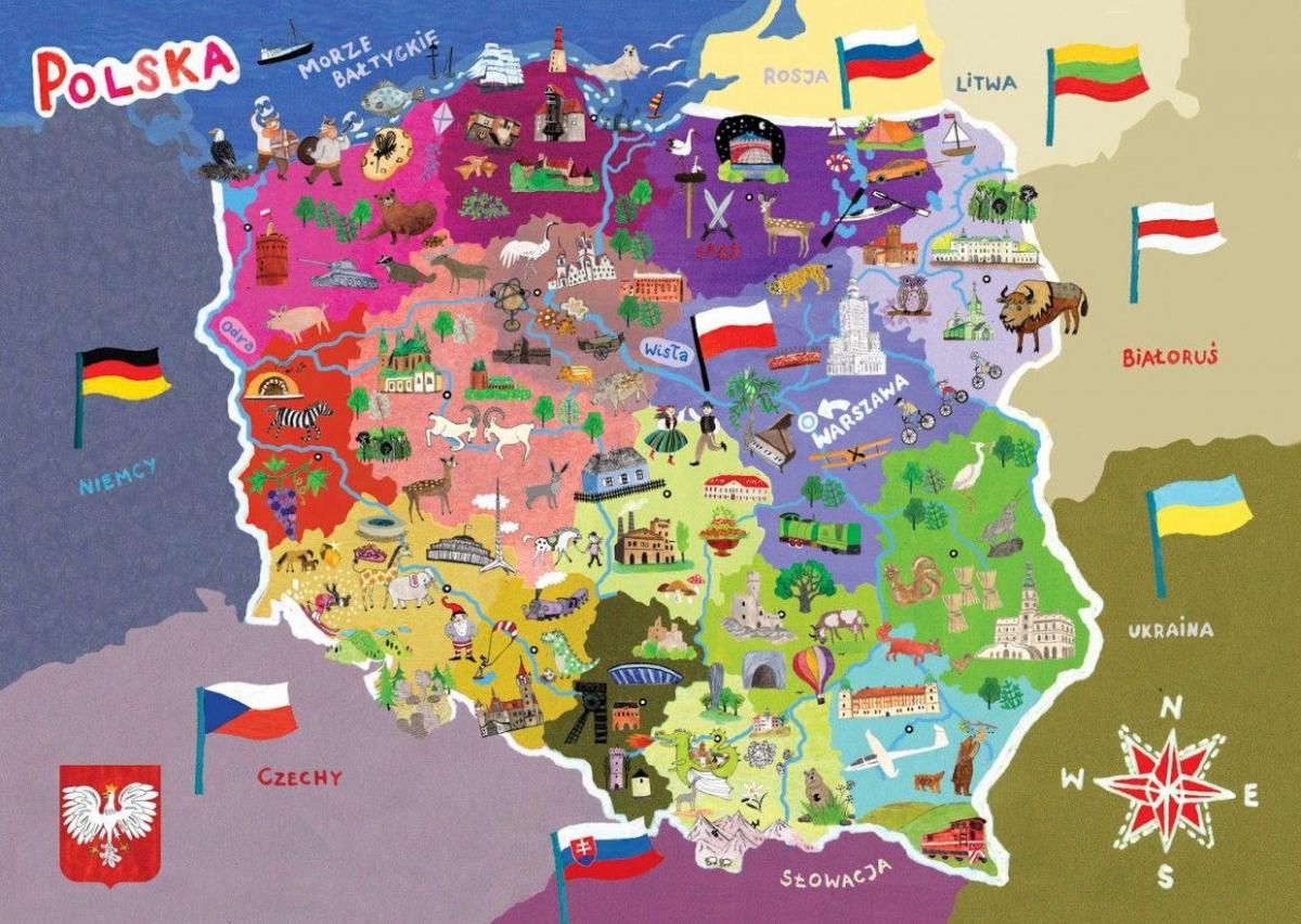 波兰旅游地图