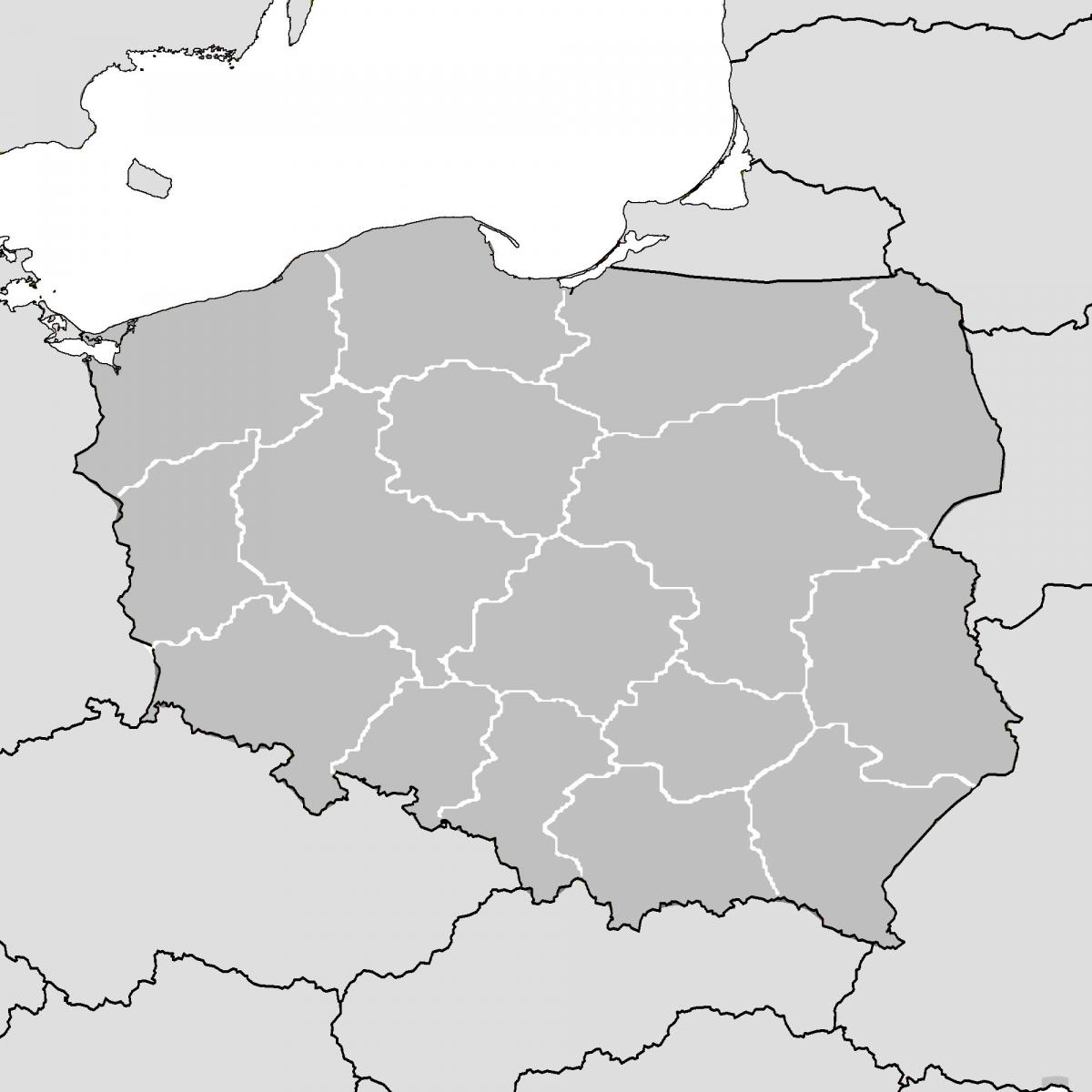 空的波兰地图