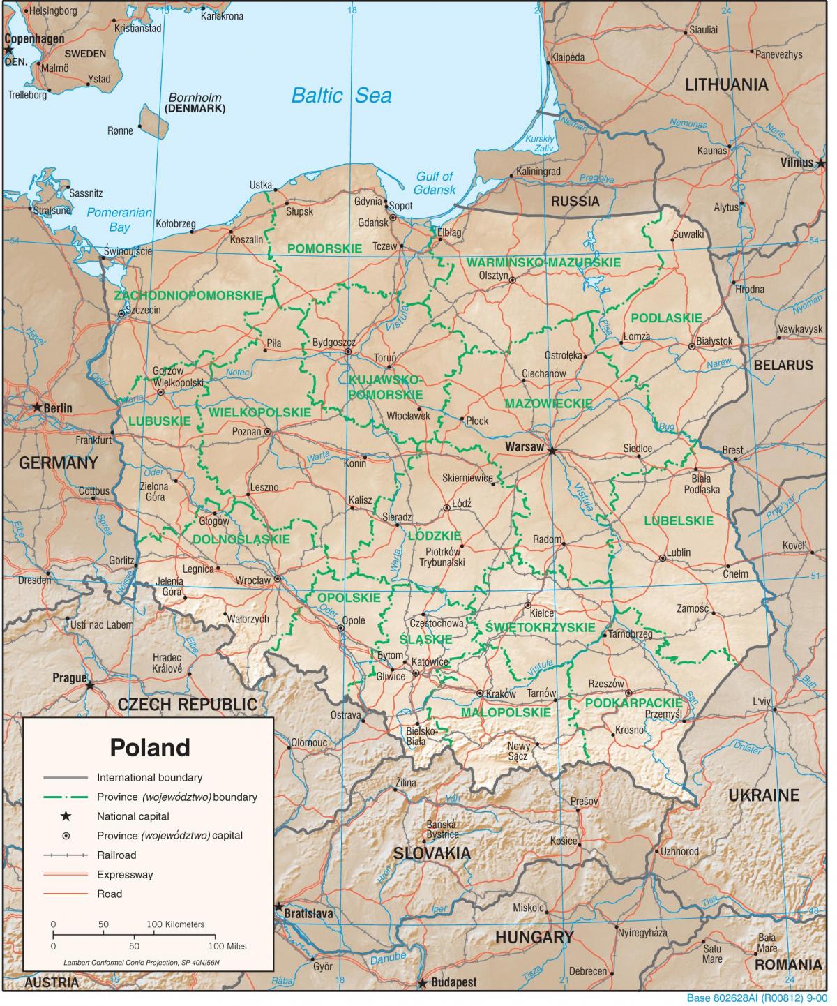 波兰大地图